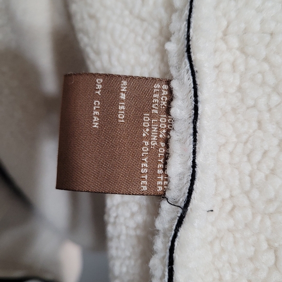 Koolaburra by UGG Faux Shearling Coat with Trim Black Size L - Picture 9 of 16